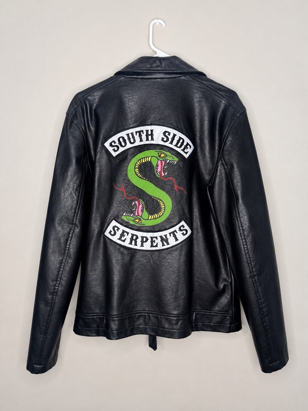 Archie Comics Riverdale South Side Serpents Faux Leather Moto Jacket Halloween